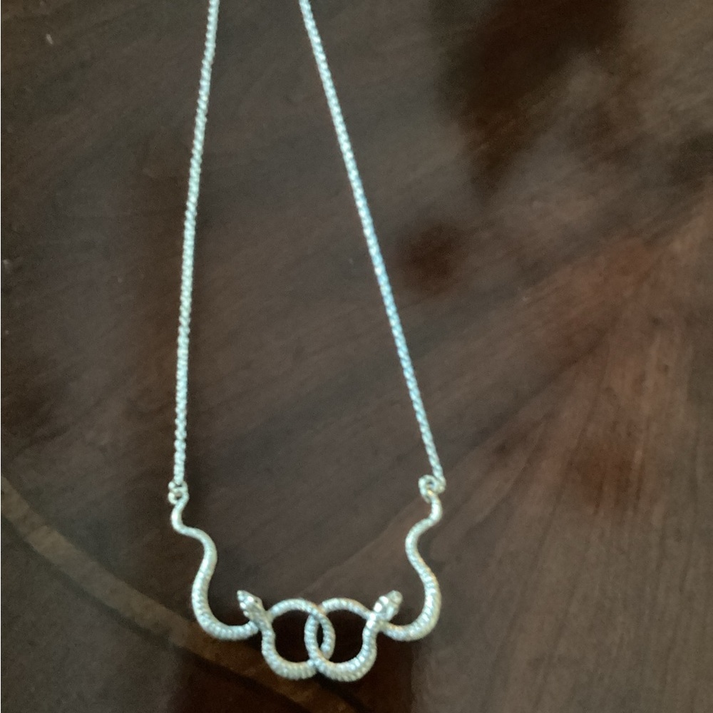 Chic Silver Necklace with Twisted Design